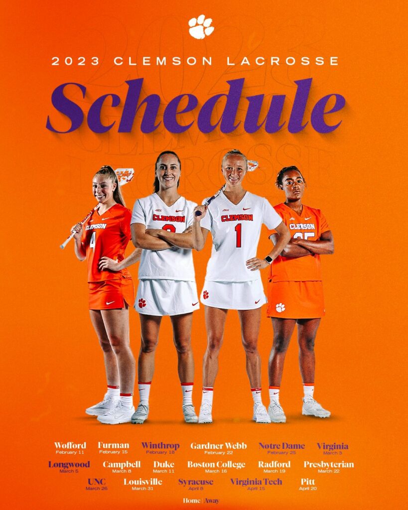 Lacrosse Announces 2023 Inaugural Schedule Clemson Sports News